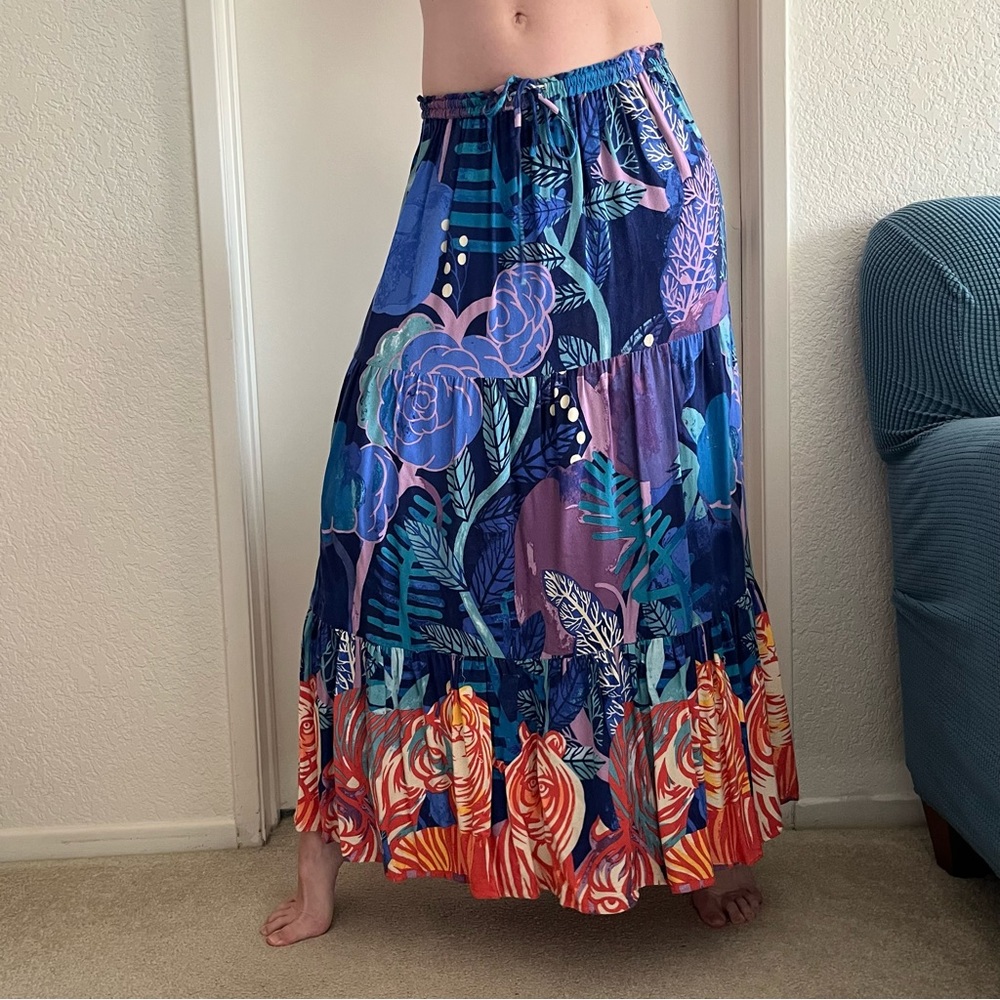Anthropologie Jungle Maxi Skirt